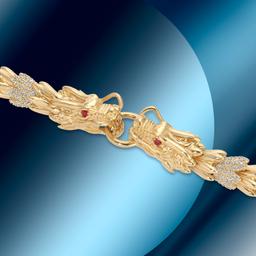 14K Gold 5.31cts Diamond & 0.10cts Ruby Bracelet