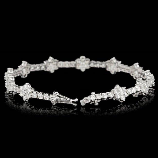 18k White Gold 6.80ct Diamond Bracelet