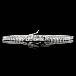 14k White Gold 3.70ct Diamond Bracelet