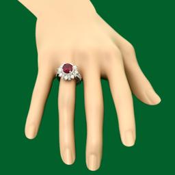 14k Gold 3.02ct Ruby 1.85ct Diamond Ring