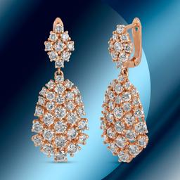 14K Gold 4.77cts Diamond Earrings