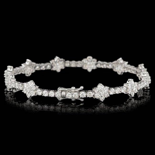 18k White Gold 6.80ct Diamond Bracelet