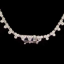 18K Gold 5.50ct Fancy Color Diamond 17.05ct Diamond Necklace