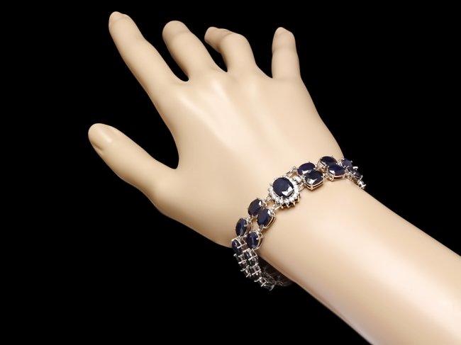 14k Gold 50ct Sapphire 0.50ct Diamond Bracelet