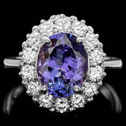 14k Gold 4.00ct Tanzanite 1.00ct Diamond Ring