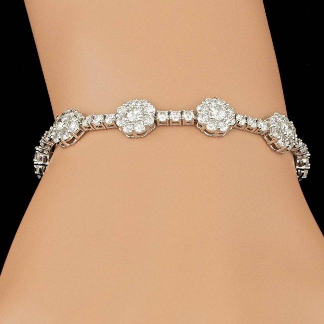 18k White Gold 9.30ct Diamond Bracelet