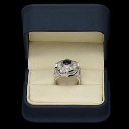 14K Gold 1.86ct Sapphire & 1.25ct Diamond Ring