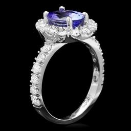 14k Gold 1.71ct Tanzanite 1.06ct Diamond Ring