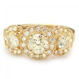 14k Yellow Gold 2.3ct Diamond Ring