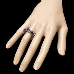 14k White Gold 10.00ct Sapphire Ring