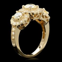 14k Yellow Gold 2.3ct Diamond Ring