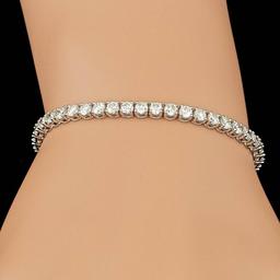 18k White Gold 6.55ct Diamond Bracelet