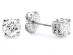 14k White Gold 1.50ct Diamond Earrings