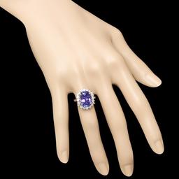 18k Gold 6.00ct Tanzanite 1.00ct Diamond Ring