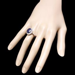 14k Gold 5.00ct Sapphire 1.00ct Diamond Ring