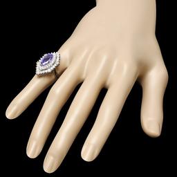 14k Gold 2.00ct Tanzanite 1.50ct Diamond Ring