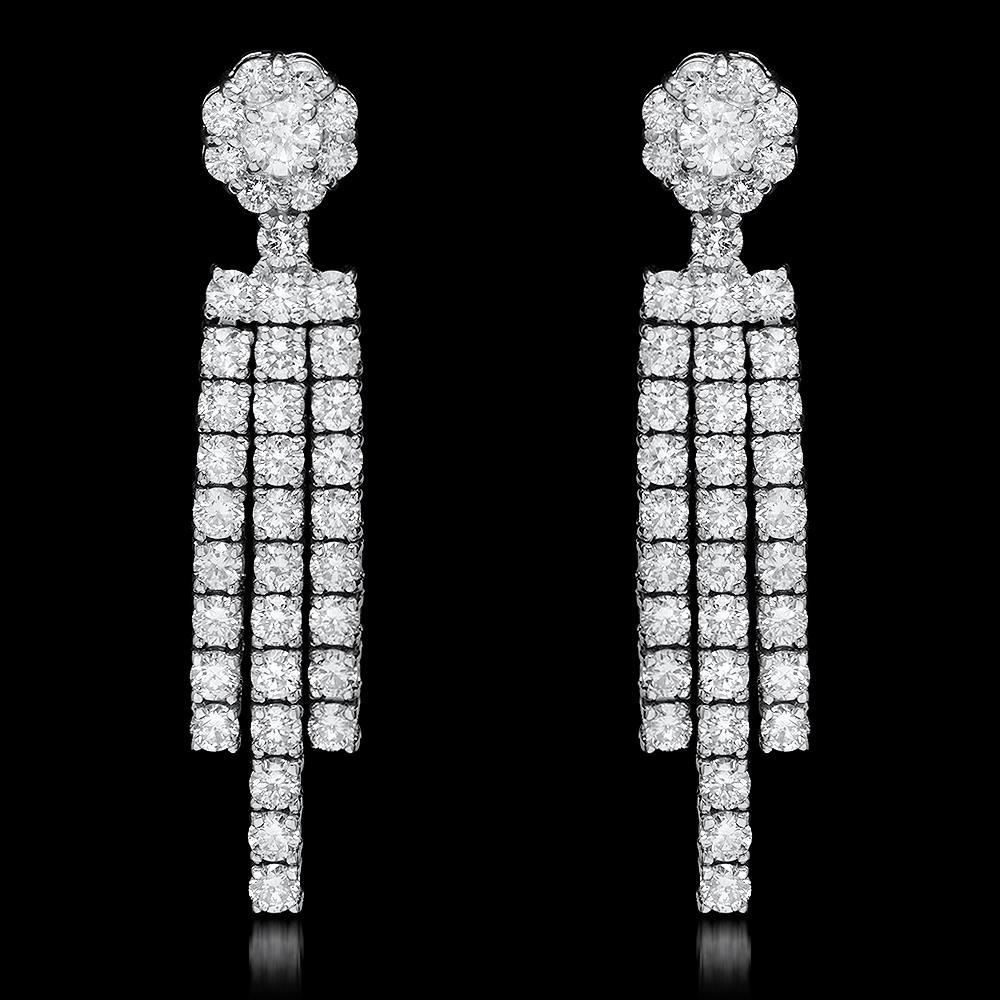 18k White Gold 2.67ct Diamond Earrings