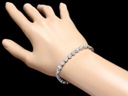 18k White Gold 9.50ct Diamond Tennis Bracelet