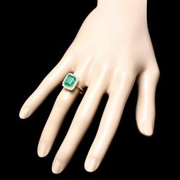 18k Gold 2.80ct Emerald 0.70ct Diamond Ring