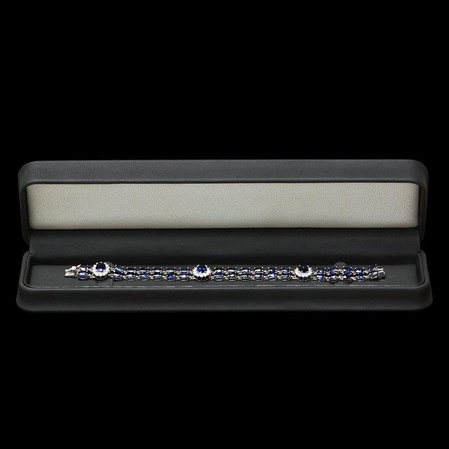 14k Gold 23.00ct Sapphire 1.50ct Diamond Bracelet