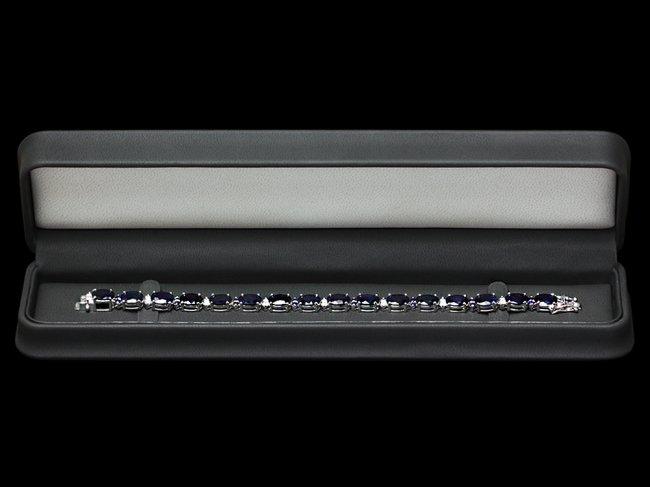 14k Gold 35.8ct Sapphire 0.75ct Diamond Bracelet