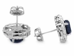 14k White Gold 5.8ct Diamond Earrings