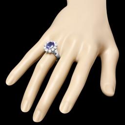 14k Gold 2.30ct Tanzanite 1.25ct Diamond Ring