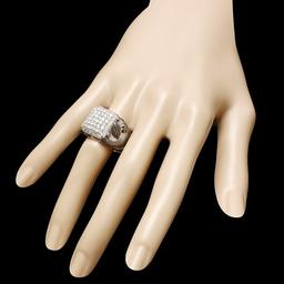 14k White Gold 2.00ct Diamond Mens Ring
