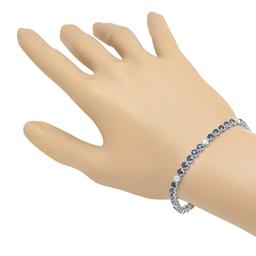 18K Gold 5.75ct Sapphire 0.84cts Diamond Bracelet