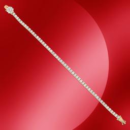 14K Gold 6.28cts Diamond Bracelet