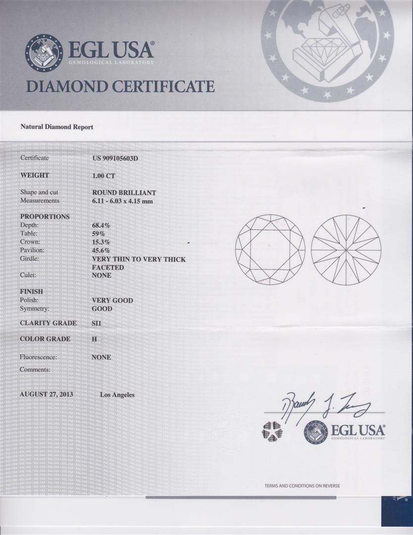 14K Gold 1.44ct Diamond Ring