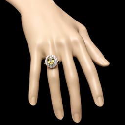 14k Gold 3.20ct Sapphire 1.60ct Diamond Ring