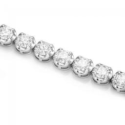 18k White Gold 10.00ct Diamond Tennis Bracelet