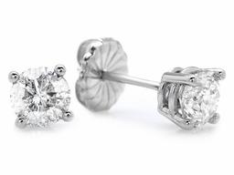 14k White Gold 1.50ct Diamond Earrings