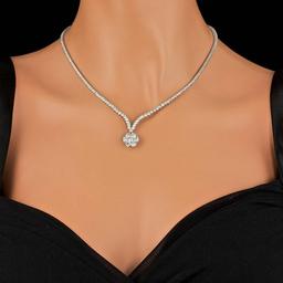 18k White Gold 10.2ct Diamond Necklace