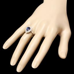 14k Gold 2.07ct Sapphire 0.75ct Diamond Ring