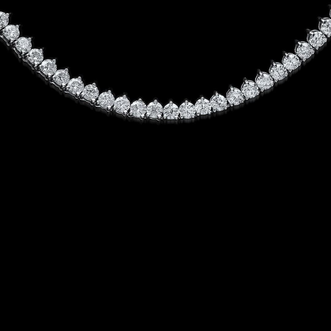 18K White Gold 4.42cts. Diamond Necklace