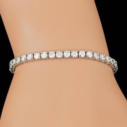 14k White Gold 7.50ct Diamond Bracelet