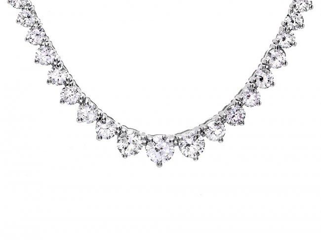 18k White Gold 7.80ct Diamond Necklace