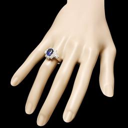 14k Gold 3.00ct Sapphire 1.30ct Diamond Ring