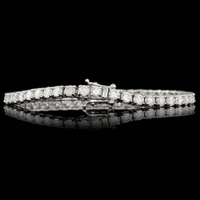 14k White Gold 7.50ct Diamond Bracelet