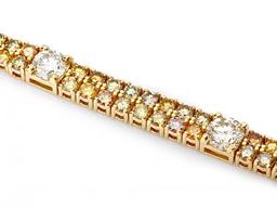 18k Yellow Gold 8ct Diamond Bracelet