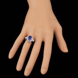 14k Gold 3.00ct Tanzanite 2.50ct Diamond Ring