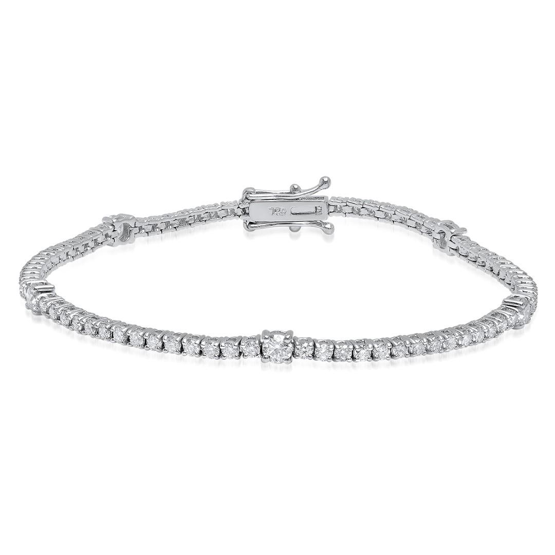 18K White Gold 3.15cts. Diamond Bracelet