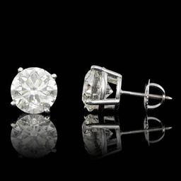 14k White Gold 5.09ct Diamond Earrings