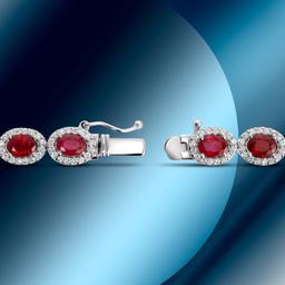 14K Gold 11.56cts Ruby & 2.08cts Diamond