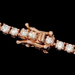 14k Rose Gold 3.60ct Diamond Bracelet