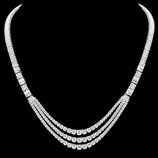 18k White Gold 23ct Diamond Necklace