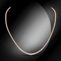 14K Gold 8.20cts Diamond Necklace