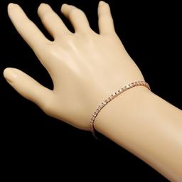 14k Rose Gold 3.60ct Diamond Bracelet